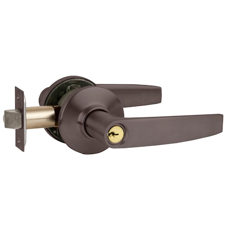 Schlage Grade 2 Tubular Lock, Classroom Function, Key in Lever Cylinder, Jupiter Lever, Oil-Rubbed Bronze Fi S70PD JUP 613